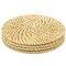 Set of 4 Decorative Round Natural Woven Handmade Rattan Placemats